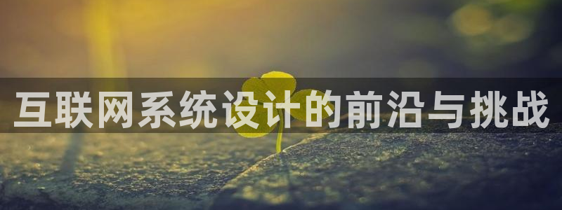天狮娱乐推荐：互联网系统设计的